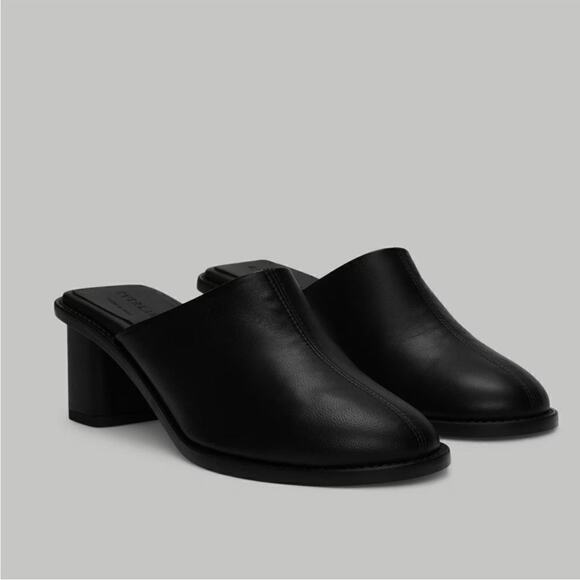 Everlane Shoes - Everlane The Artist Mule Black Leather Shoes Sandals Womens Size 9